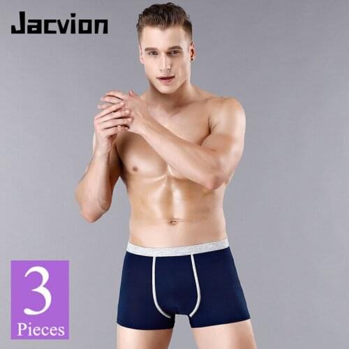3 Pieces/Pack Bamboo Fiber Men Underwear Boxer Breathable High Quality Large Size Loose Mid-rise Comfortable Elastic Shorts