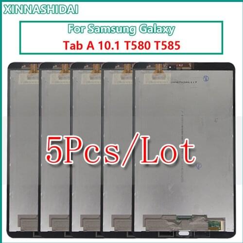 5Pcs For Samsung Galaxy Tab A 10.1 T580 T585 SM-T580 SM-T585 LCD Display Touch Screen Digitizer Assembly Replacement