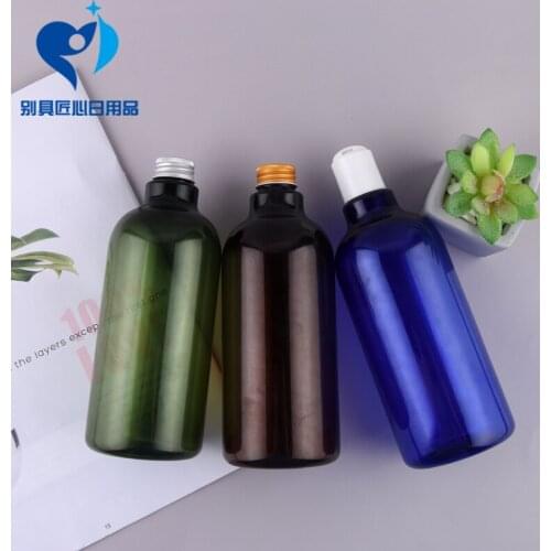 5pcs/lot 500ml Long Neck PET Empty Cosmetics Plastic Bottle Plastic Flip Top Cap Silicone Valve Free Shipping Refillable Bottles