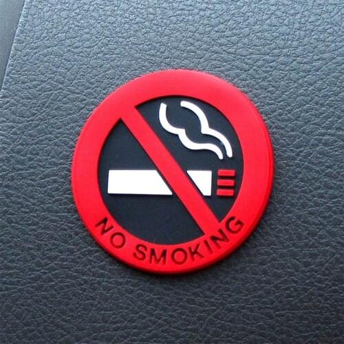 5pcs/lot rubber is prohibited. Car sticker Warning sticker Smoking label affixed No smoking car stickers