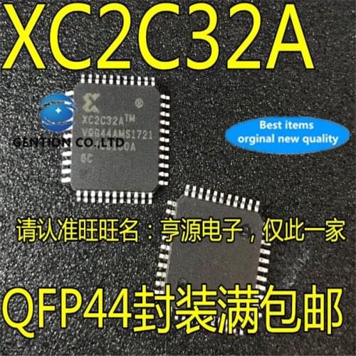 5Pcs XC2C32A XC2C32A-6VQG44C QFP44 in stock 100% new and original