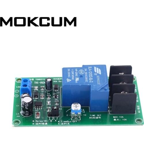 DC 12V 200s Delay Relay Module 30A Switch Controller Adjustable Power-ON Delay Circuit
