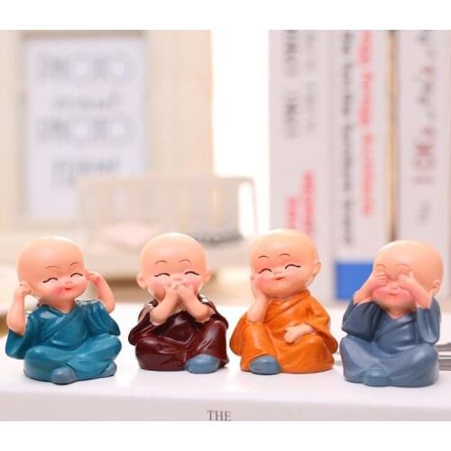 Shaolin Kung Fu decoration resin cartoon doll gift four no monk car accessories