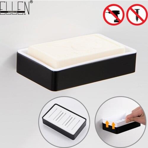 Bathroom Soap Holder Bath Shower Soap Dish Black Easy Clean Bath Storage Bathroom Accessories Strainer ML1018