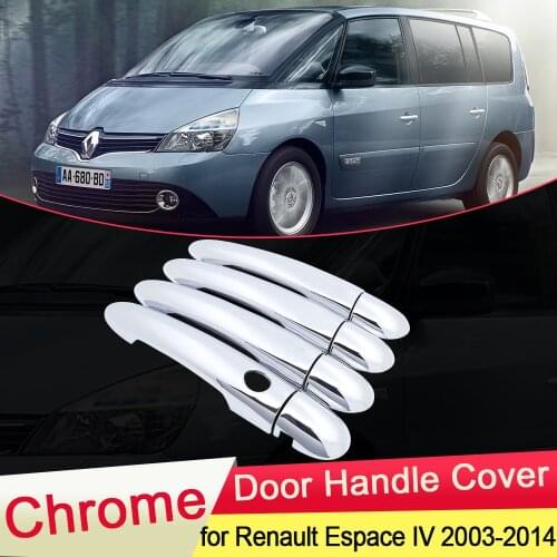 For Renault Espace IV 2003 2004 2005 2006 2007 2008 2009 2010 2011 2012 2013 2014 Chrome Door Handle Cover Styling Accessories
