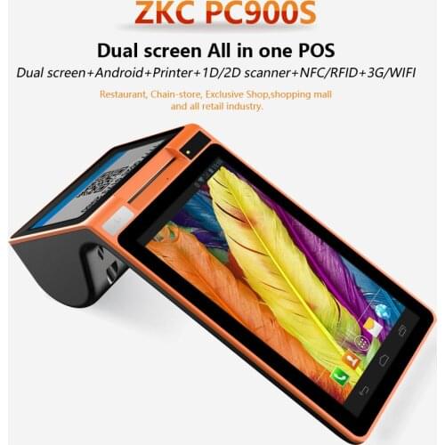 Dual screen Android all in one touch screen pos system price/pos machine/pos terminal with printer
