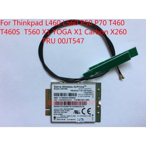 EM7455+2PCS antenna FRU 00JT547 4G for T470P T570 L460 L560 P50 P70 T460 T460S T560 X1 YOGA X1 Carbon 5th gen X260 in STOCK