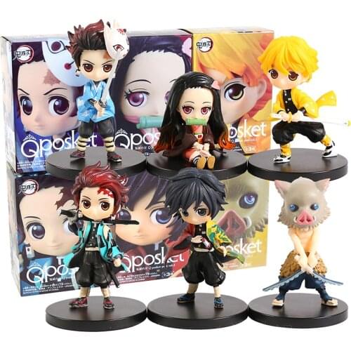 Demon Slayer Figure Kimetsu no Yaiba Q posket Kamado Tanjirou Kamado Nezuko Tomioka Giyuu Agatsuma Inosuke PVC Figure Toys