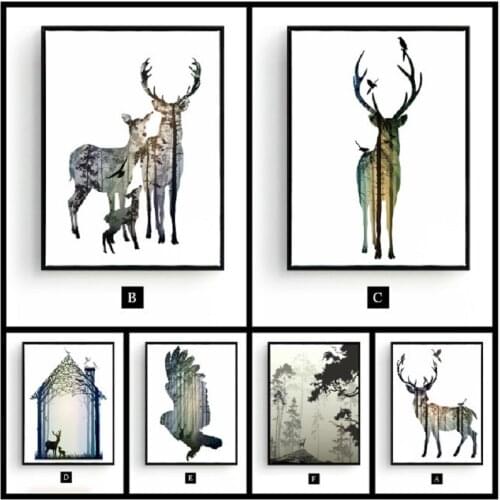 Dandelion 5D DIY Diamond Inlay Nordic abstract moose eagle animal full diamond embroidered Mosaic art painting rhinestone home d