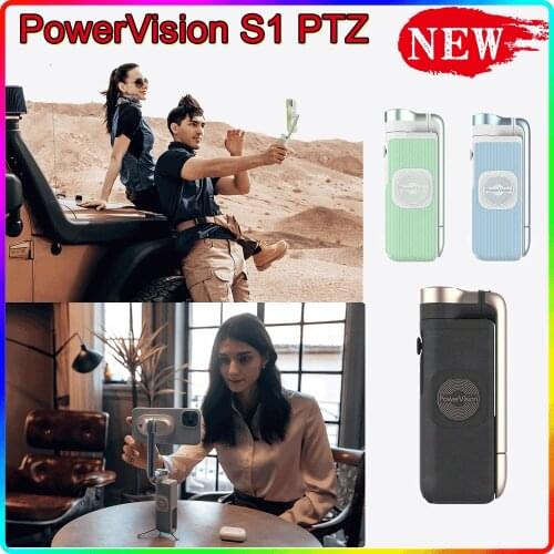 PowerVision Phone PTZ Magnetic Pocket Mobile Phone Ptz Handheld Smart Tracking Live Vlog Stabilizer Anti-shake Bracket