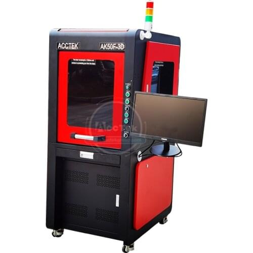 Closed Type Mini Marking Metal Laser Engraving Machine 50w 100w Raycus Fiber Laser Marker Laser Engraver For Small Business