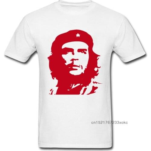 Tshirt Che Guevara Argentina Hero T Shirt Men Cotton T-shirt Red White Tops Tees National Spirit 80s Clothing Fathers Day