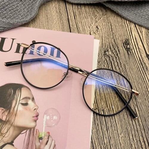 Korean Brand Design Retro Round Unisex Eyeglasses Optical Prescription Glasses Frame For Men Women Lightweight Oculos de Grau
