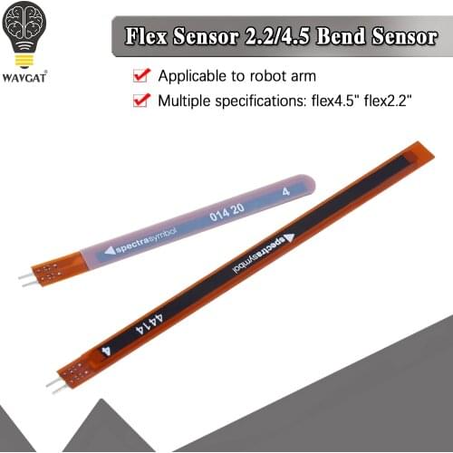 Official Flex Sensor 2.2 inch Bend Flex Sensor for Robotic hand Electronic gloves Flex2.2 flex4.5 Flex Sensor 4.5