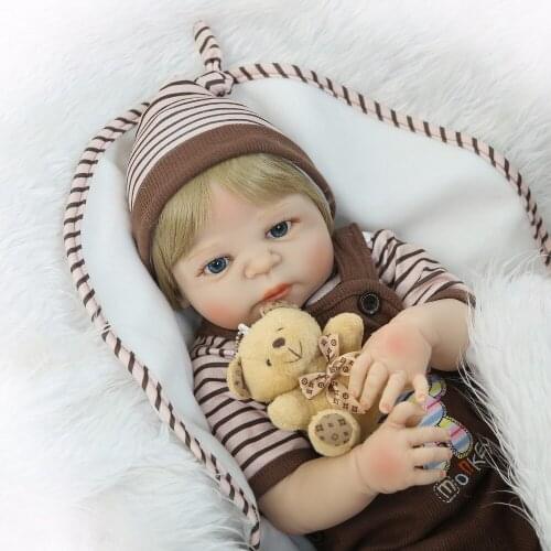 NPK 19inch 48cm full silicone Reborn Baby Doll bonecas reborn completa dolls Christmas DIY Gifts and Toys bath toy waterproof