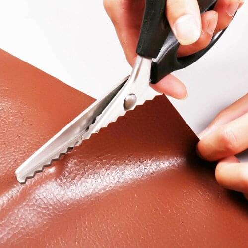 Tailor Scissor Needlework Sewing Fabric Zigzag Shape Craft With Round Triangular Tooth Shears Leather DIY Knitting Needle Tool