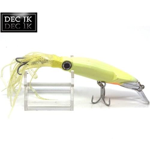1PCS Lifelike Octopus Fishing Lure With Treble Hook Tackles Squid And Jigs Jigging Lures 14cm 39g Luminous Artificial Bait Sea