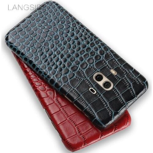 Luxury mobile phone shell For Huawei Mate 10 mobile phone case advanced custom crocodile texture Leather Case