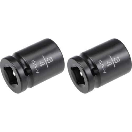 Uxcell 2 Pcs 1/2-Inch Drive by 3/4-Inch Shallow Impact Socket, Cr-V, 6-Point