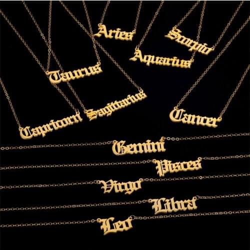 Wanixm Women's Pendants Zodiac Signs