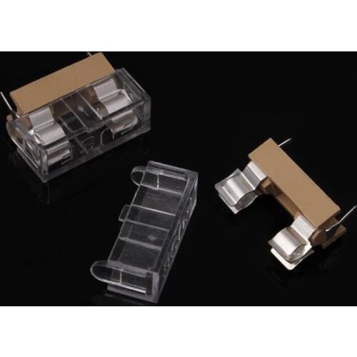 YYSD 10 Pcs Glass Fuse Holder with Transparent Cover Fuse Blocks 5X20mm