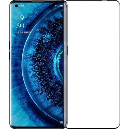Capa de cola completa curvada vidro temperado para oppo encontrar x3 pro protetor de tela à prova de explosão película protetora