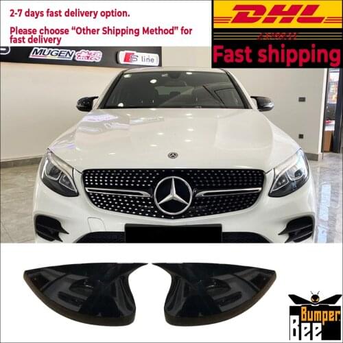 Mirror Cover For Mercedes X 253 GLC 2015 2016 2017 2018 2019 2020 Accessory Bright Black BAT BATMAN Case CAR Shield