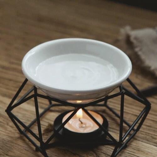 Iron Aromatherapy Aroma Oil Burners Glass Aroma Oil Lamp Gifts Crafts Home Decor TN88