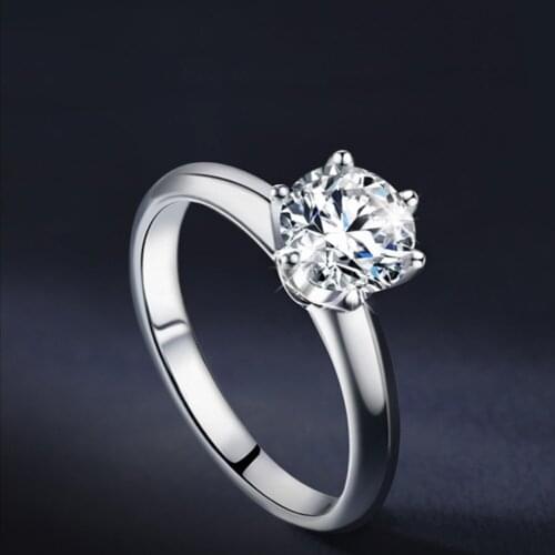 2ct Classic style 925 sterling silver ring Diamond jewelry Moissanite ring Wedding Party Anniversary Ring For Women