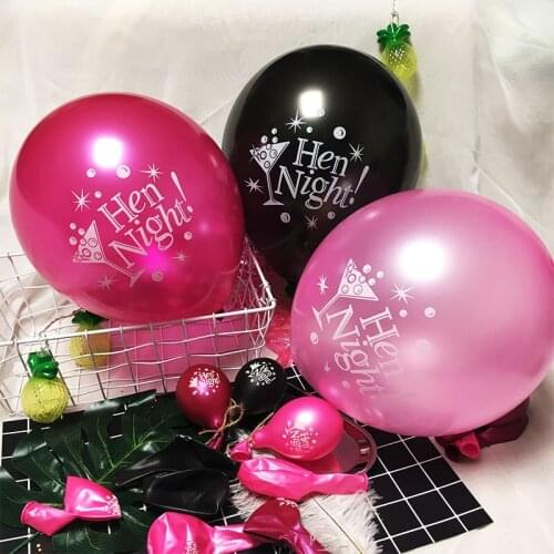 10pcs 12 Inch Hen Night Latex Balloons for Wedding Baby Shower Decorations for Girl Party Decoration DIY Balloons Supplies