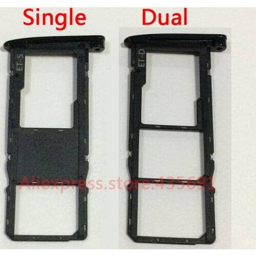 10Pcs/lot Original New Single / Dual Sim Card Holder Slot with Micro SD Tray Socket For Motorola Moto G6 XT1925