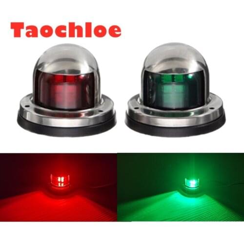 2pcs Marine Boat lights Yacht Light 12V LED Bow Navigation Lights Red Sailing Signal Light Boat Yacht Marine Led Traffic Light