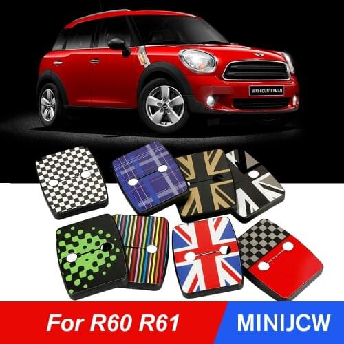 2Pcs Door Lock Cover Case Buckle Cap Rust Ressistant Protector For Mini Cooper S JCW R60 Countryman R61 Paceman Car Accessories