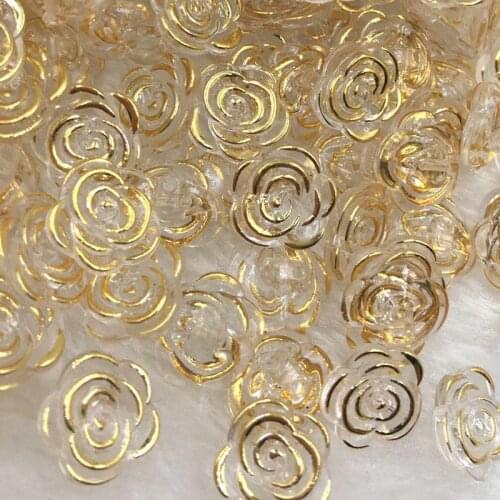 50/100pcs Rose Pattern Clothes DIY Resin Buttons Sewing Scrapbooking PT134