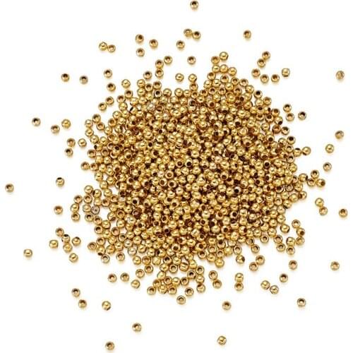 50g 2.5x2mm Iron Spacer Beads Metal Beadsfor Jewelry Making DIY Bracelet Necklace Accessories Finding Hole: 1.5mm about 2900pcs