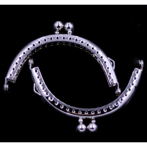 8.5cm Arch Metal Purse Bag Frames Kiss Clasps Buckle Women Clutch Handle 3 Colors DIY Bag Hardware Lock Parts Accessories