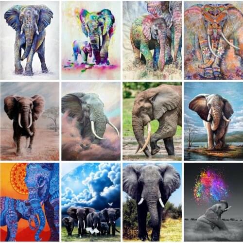 EverShine Diamond Painting Elephant Picture Rhinestones Dimond Embroidery Animals Cross Stitch Diamond Art Handmade Home Decor