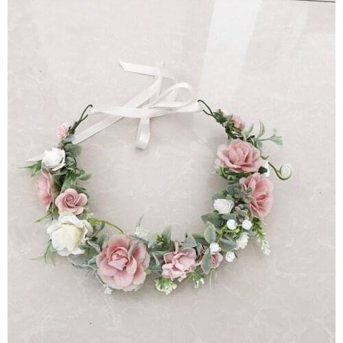 Free Shipping Blush Pink Flower Girl Crown