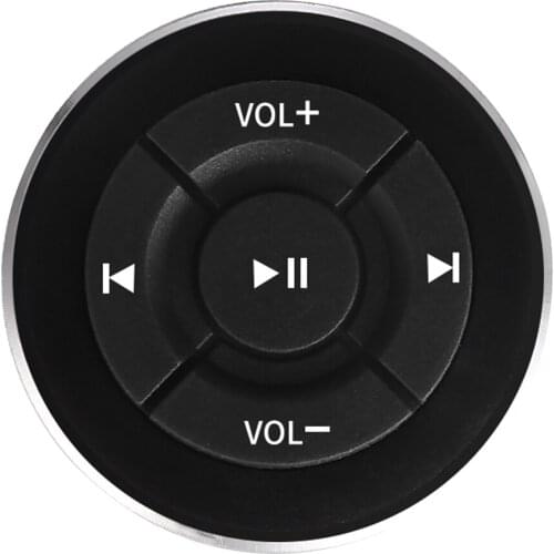 Wireless Bluetooth-compatible Car Steering Wheel Media Buttons Remote Control for Auto DVD Media Remote Control for iOS Android