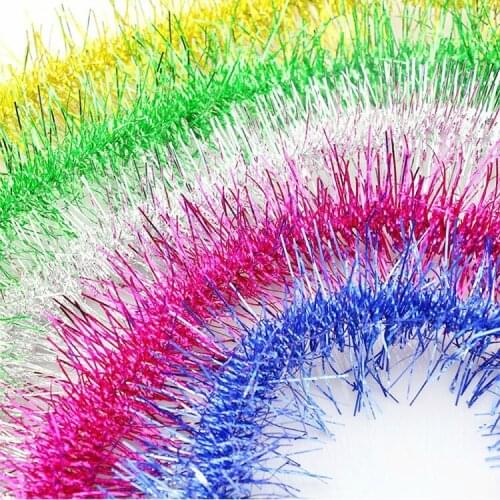 Multi Colors Xmas Rattan Christmas Tree Decoration Gift Wire Ribbon For New Year Xmas Home Party Decoration Supplies 2m*9cm