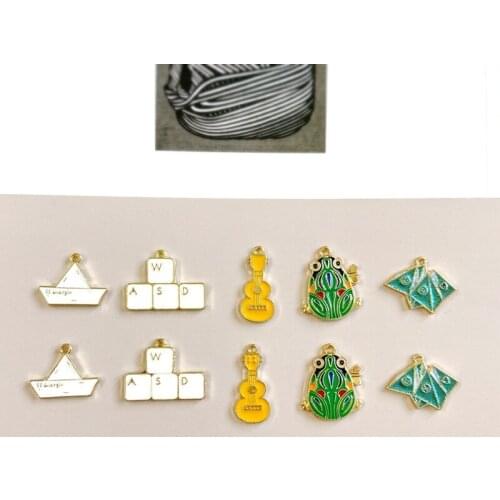Classic childhood nostalgic game console guitar frog paper boat southeast northwest DIY earrings keychain jewelry materials