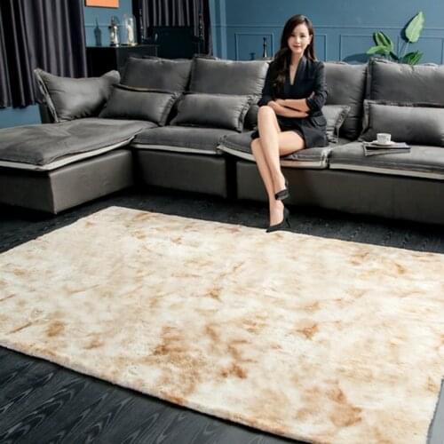 Living room bedroom carpet Nordic light luxury simple bedside coffee table imitation wool plush sofa cushion household soft mat