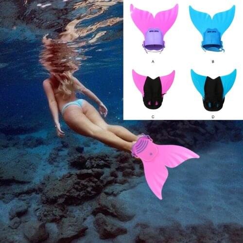 Pool Fins Foot Fins Swimming Fins Mermaid Tail Diving Flippers Submersible Snorkeling Adult/Child Flexible Comfort Portable
