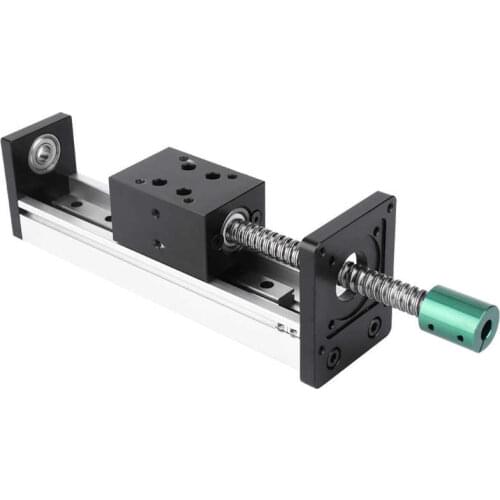 Linear Guide Rail 500mm Aluminum Alloy Linear Guide Rail Slide Ball Screw Motion Table 500mm Effective Stroke for Combined