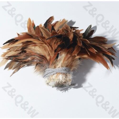 Natural natural color 6-8 inch rooster chicken feather DIY craft jewelry accessories performance costume skirt buckle decoration