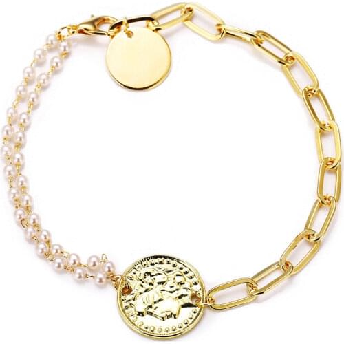 New Alloy Portrait Pendant Bracelet Creative Retro Simple Chain Bracelet