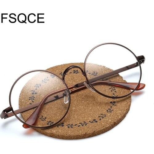 Round Glasses Frames Men Women Classic Clear Lens Eye Glasses Female Myopia Optical Transparent Spectacles Eyewear