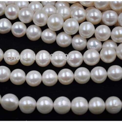 Wholesale 2 strands 11mm white freshwater cultured pearl lots Free shipping