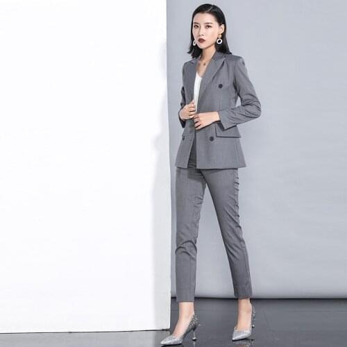 Professional Business Suits,Women Civility Formal Pant Suits,2018 New,Office Lady Suit Set,England Style Formal Clothes,F9