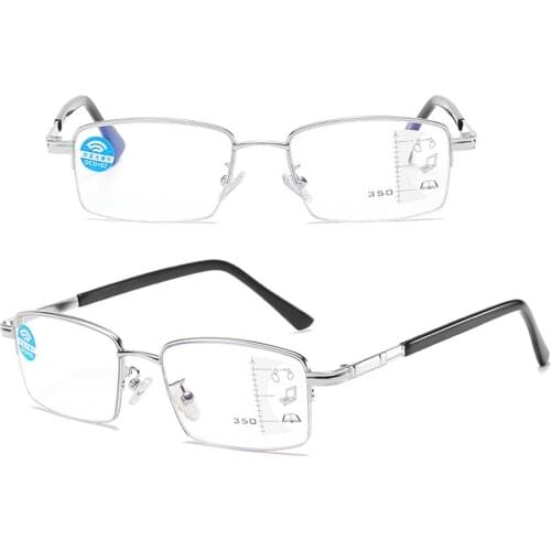 Ultralight Reading Glasses Women Men Rectangle Rimless Classic Spring Hinges Anti Blu Ray Anti Fatigue 1 2 3 to 4
